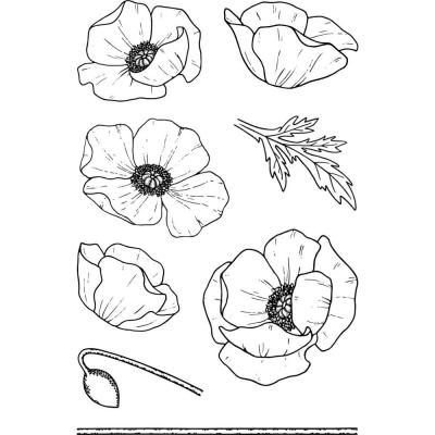 Jane's Doodles Clear Stamps - Poppy